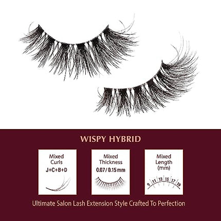 I•envy Extension False Lashes, Hybrid Salon Lash-ihl06(wispy)