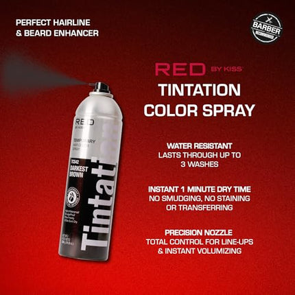 Red By Kiss Tintation Temporary Hair Color Spray-tcs43(jet Black, 11.5 Oz)