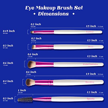 Ruby Kisses Makeup Brushes Travel Size Eye Makeup Brush 5 Pcs Set-ra02