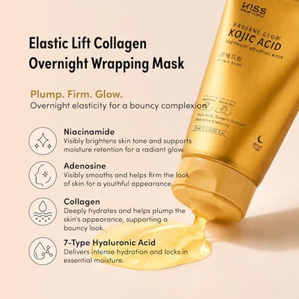 Kiss New York Kojic Acid & Turmeric Overnight Wrapping Mask 2.53oz-kwr02