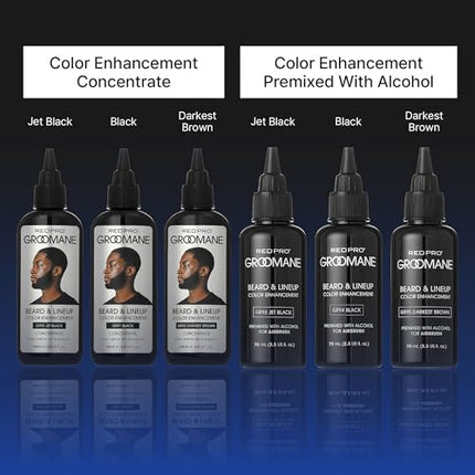 Red Pro Groomane Beard & Lineup Color For Airbrush-gr94(black(premix),2.3oz)
