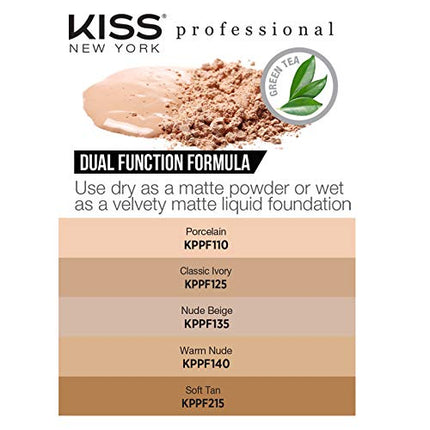 Kiss New York Professional Matte Powder Foundation-rbwp04(sun Beige)