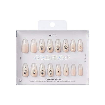 Glitzy 3d Handmade Press On Nail Kit-gfh30(debutante)