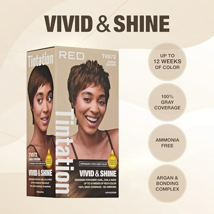 Red By Kiss Tintation Vivid & Shine Permanent Hair Dye-tv999(jet Black)