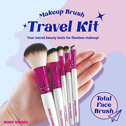Ruby Kisses Makeup Brushes Travel Size Eye Makeup Brush 5 Pcs Set-ra01