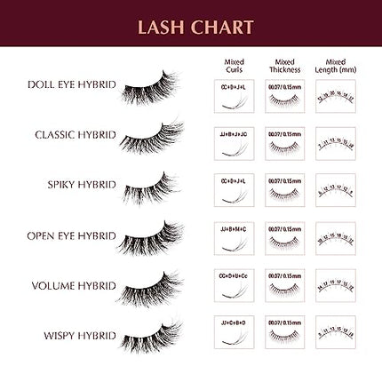 I•envy Extension False Lashes, Hybrid Salon Lash-ihl06(wispy)