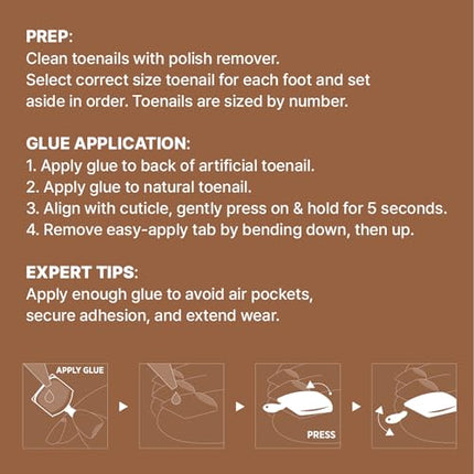 Goldfinger 24 Pcs Press On Toenails-gct07