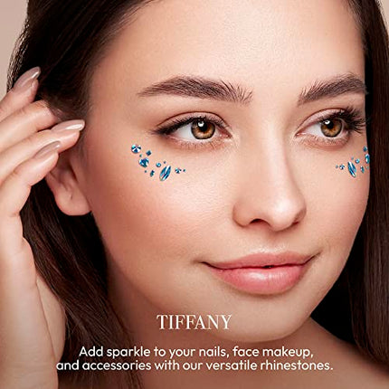 Gold Finger Multi-shape Glue On Nail Art Rhinestones-nar11(tiffany)