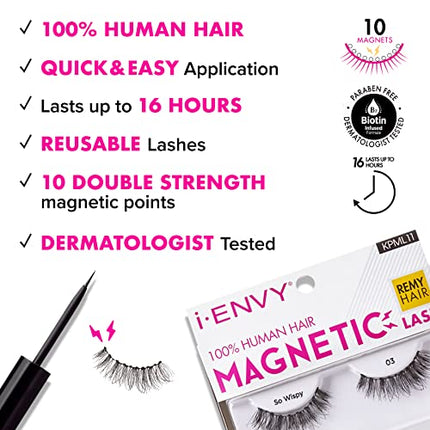 Kiss I Envy Magnetic Lashes Double Strength-kpml11