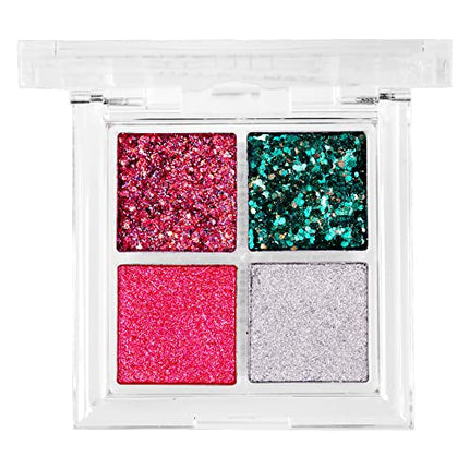 Ruby Kisses Glitter Gem Palette, 4 Shades-ggp04(milky Way)