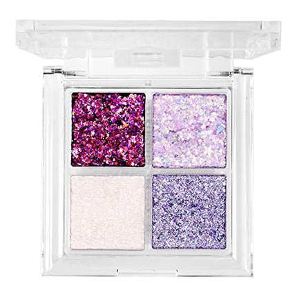 Ruby Kisses Glitter Gem Palette, 4 Shades-ggp04(milky Way)