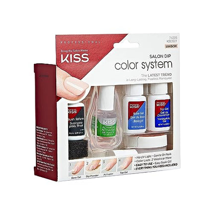 Kiss Salon Dip Color System Dip Powder Nail Kit-ksds02(all Hail)
