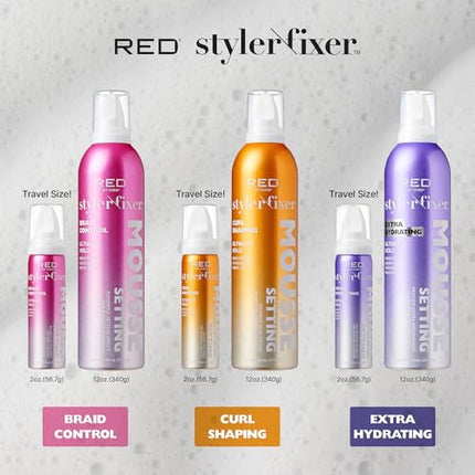 Red By Kiss Setting Mousse Braid Frizz Control-stm06(12 Oz, Extra Hydration)