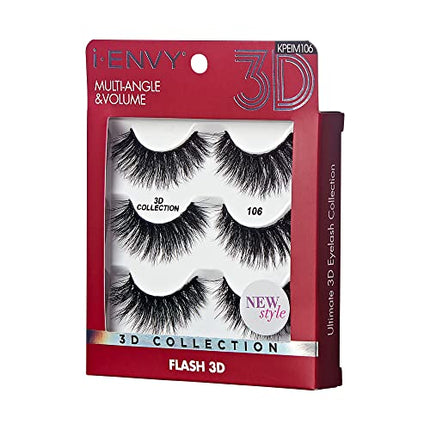 I-envy 3d False Lash, 3 Pairs Fluffy & Wispy Multi-angle-kpeim106