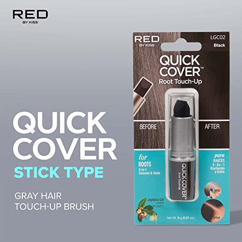 Red By Kiss Quick Cover Root Touch Up Stick-lgc02(black)