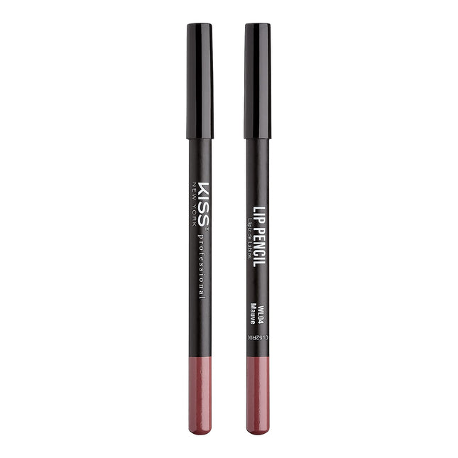 Kiss New York Professional Slim Lip Liner Pencil, Matte Finish-wl04(mauve)