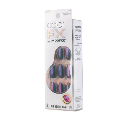 Kiss Impress Color Fx No Glue Mani Press On Nails-imcf06y0(free Mind, Medium)