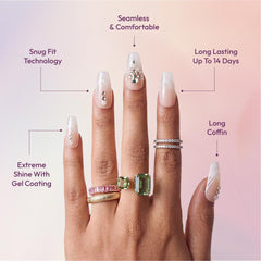 Glitzy 3d Handmade Press On Nail Kit-gfh30(debutante)