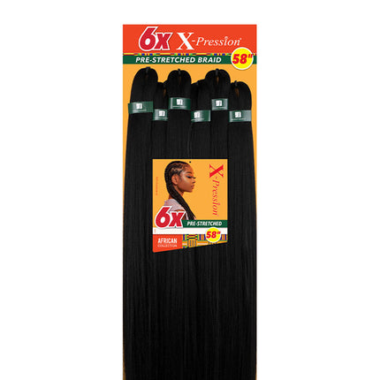 Sensationnel Synthetic Braid - 6x X-pression Pre-stretched Braid 58