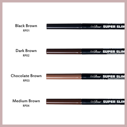 Dark Brown Go Brow Micro Pencil By Ruby Kisses-rp02(dark Brown)