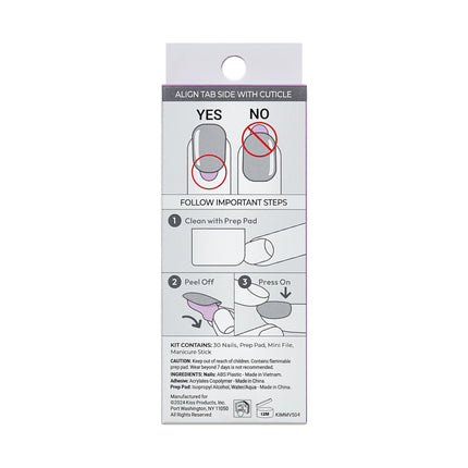 Kiss Impress No Glue Mani 30 Pcs Press On Nails-imm06y0(so Lucky)