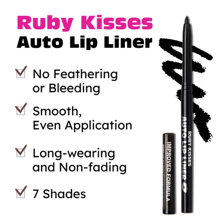 Ruby Kisses Auto Lip Liner Pencil-all07(black)