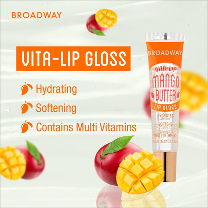 Ruby Kisses Broadway Vita-lip Clear Lip Gloss-bclg04d1(mango Butter, 6pack)