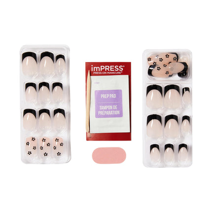 Kiss Impress No Glue Mani 30 Pcs Press On Nails-imm06y0(so Lucky)
