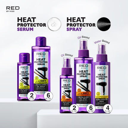 Red By Kiss Heat Protector Ultra Shine Oil Spray 6 Fl Oz-hpt04d