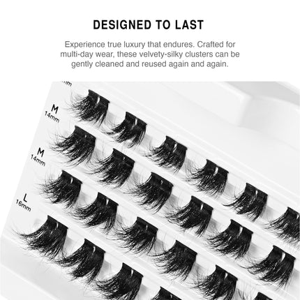 Kiss Vluxe Extended Core Luxe Faux Mink Lash Clusters-ve20
