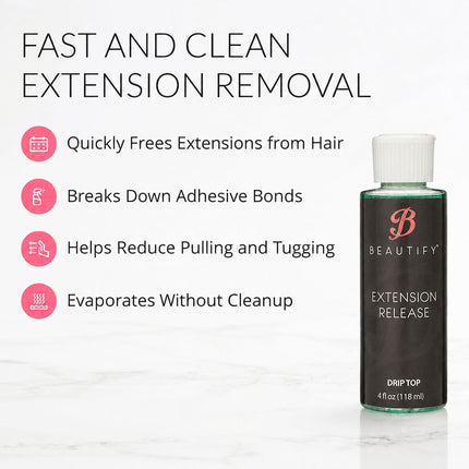 Beautify Extension Release Remover Drip Top 4 Fl Oz By Walker Tape