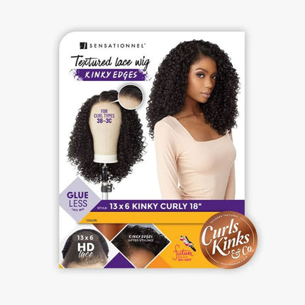 Sensationnel Curls Kinks&co Synthetic Textured Lace Front Wig - 13x6 Kinky Curly 18"