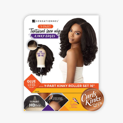 Sensationnel Curls Kinks&co Textured Lace Wig - Y-part Kinky Roller Set 16"