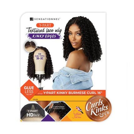 Sensationnel Curls Kinks&co Textured Lace Wig - Y-part Kinky Burmese Curl 16