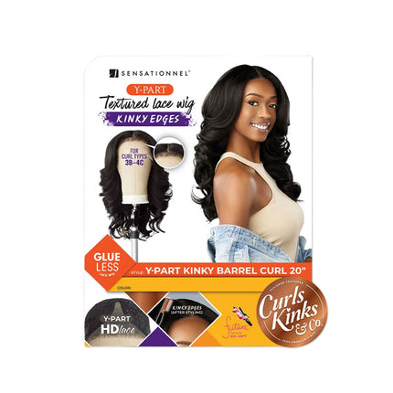 Sensationnel Curls Kinks&co Textured Lace Wig - Y-part Kinky Barrel Curl 20