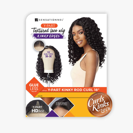 Sensationnel Curls Kinks&co Textured Lace Wig - Y-part Kinky Rod Curl 18"