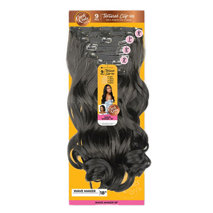 Sensationnel Curls Kinks & Co Premium Fiber Clip-ins - Wave Maker 18