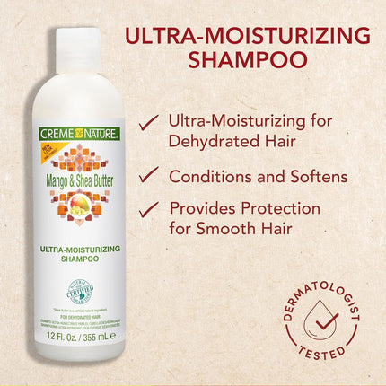 Creme Of Nature Mango&Shea Butter Ultra-Moisturizing Shampoo 12Oz