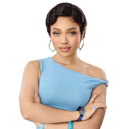 Outre Duby Dazzle 100% Human Hair Lace Front Full Wig - Ocean Wave Pixie