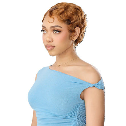Outre Duby Dazzle 100% Human Hair Lace Front Full Wig - Ocean Wave Pixie
