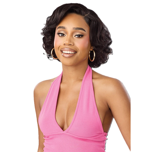 Outre Duby Dazzle 100% Human Hair Lace Front Full Wig - Rose Curls 10