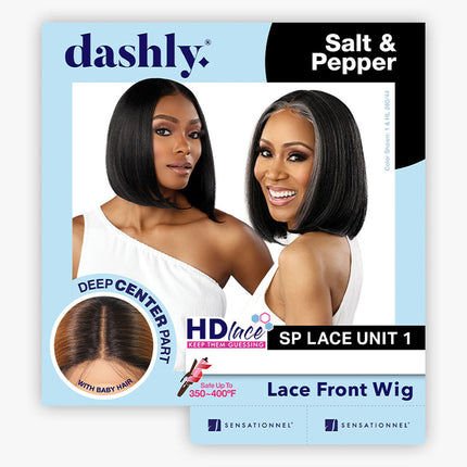 Sensationnel Synthetic Dashly Salt & Pepper Hd Lace Front Wig - Sp Lace Unit 1