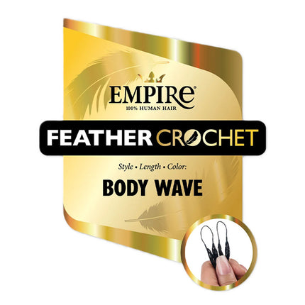 Sensationnel Empire Human Hair Feather Crochet Boho Braids - Body Wave 10"