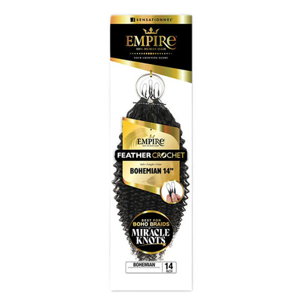 Sensationnel Empire Human Hair Feather Crochet Boho Braids - Bohemian 12"