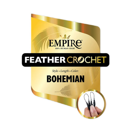 Sensationnel Empire Human Hair Feather Crochet Boho Braids - Bohemian 12"