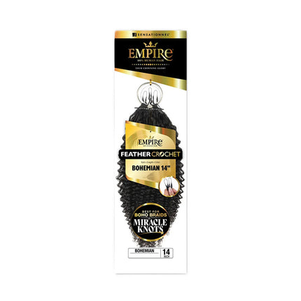 Sensationnel Empire Human Hair Feather Crochet Boho Braids - Bohemian 10"