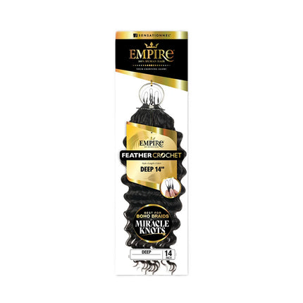 Sensationnel Empire Human Hair Feather Crochet Boho Braids - Deep 10