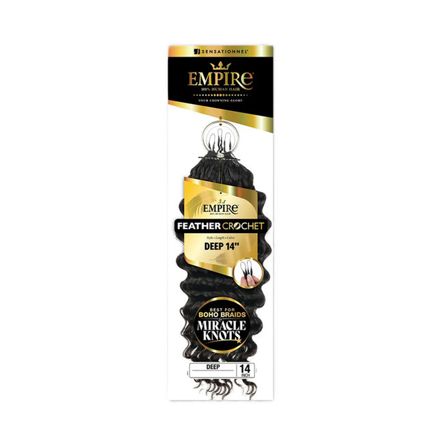 Sensationnel Empire Human Hair Feather Crochet Boho Braids - Deep 10