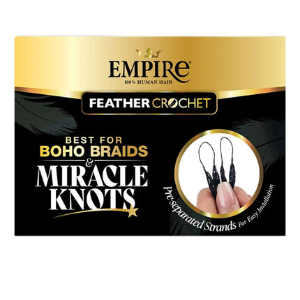 Sensationnel Empire Human Hair Feather Crochet Boho Braids - Deep 10