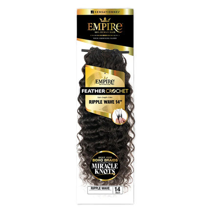 Sensationnel Empire Human Hair Feather Crochet Boho Braids - Ripple Wave 18